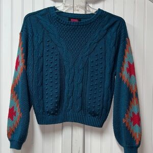 Rock & Roll Cowgirl Southwestern Aztec Sweater M Western